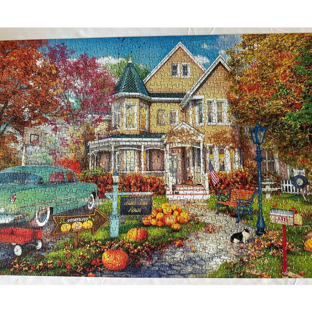 Ceaco Autumn Townhouse 750 Piece Puzzle in Box - Picture 2 of 6